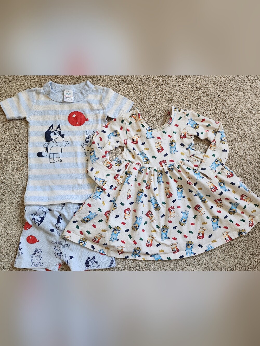 Hannah Andersson Bluey Bundle 2T Dress 3T Pajamas
